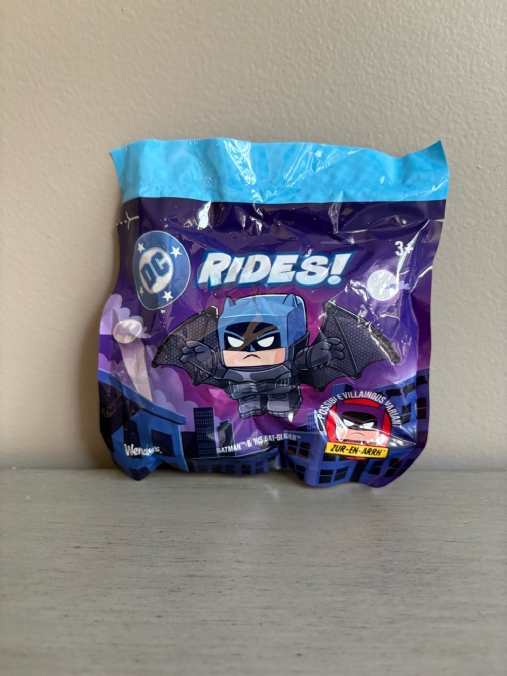 Wendy's 2026 DC Rides Batman & Bat Glider Comics Kids Meal Toy NEW Sealed